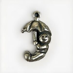 Vintage EFS Save The Children Sterling Silver Little Boy w/ Umbrella Charm 925